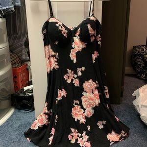 Floral print cami strap dress